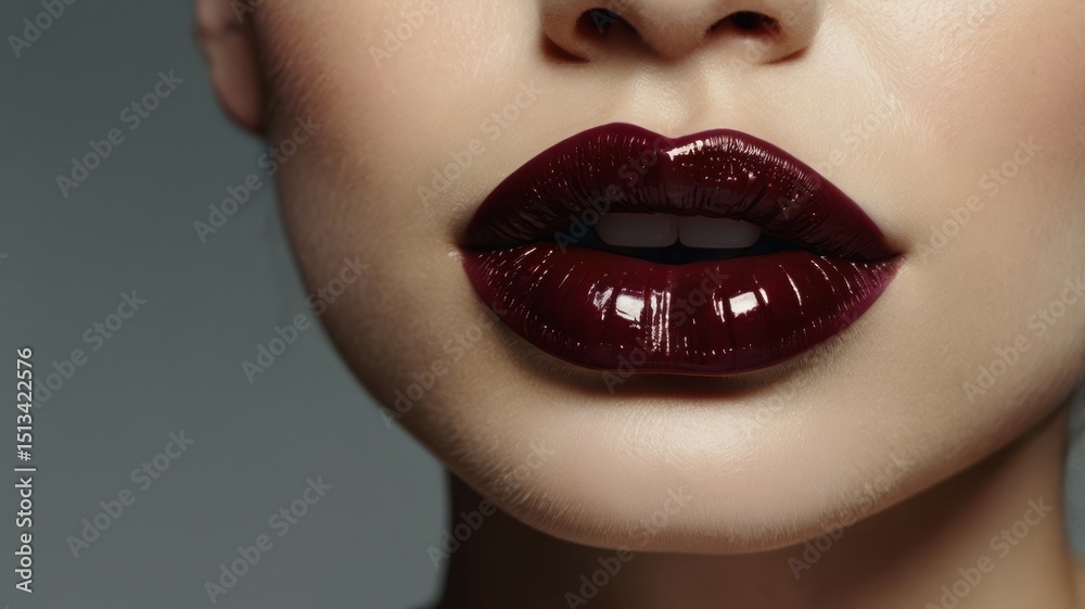 Obraz premium Macro lips close up