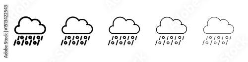 Hail icon Outline and flat style designs