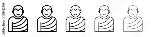Hajj icon Outline and flat style designs