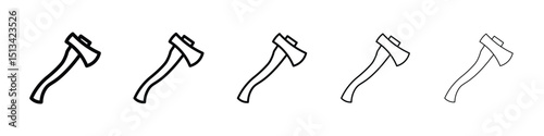 Hatchet icon Outline and flat style designs