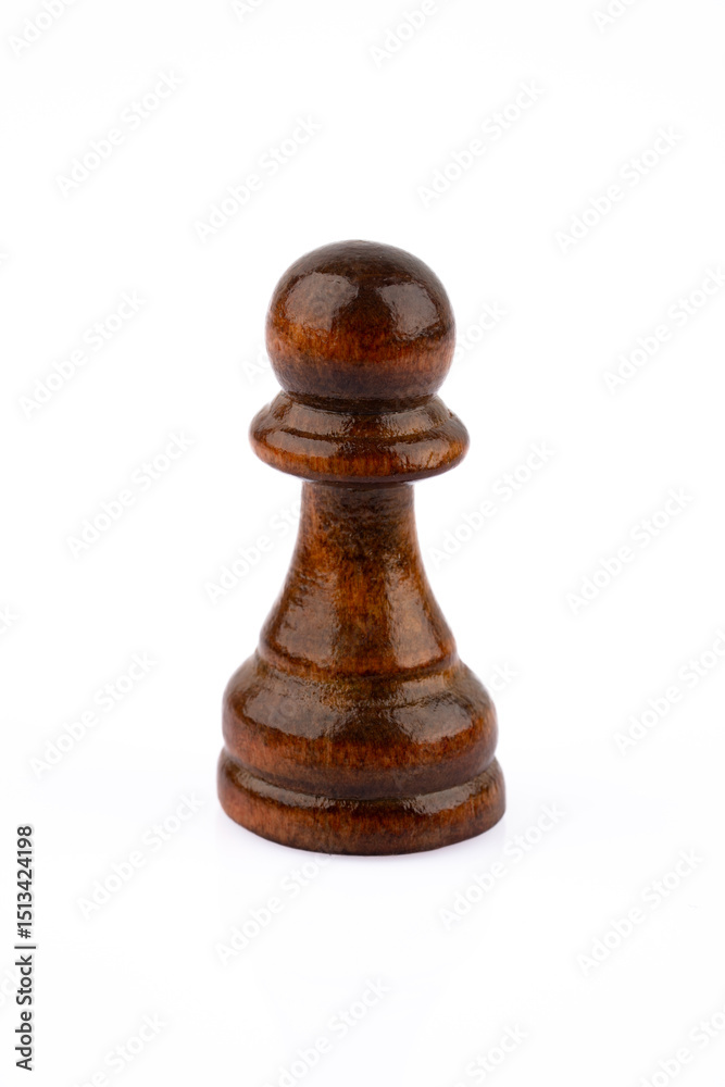 Chess game pieces on white background Chess game pieces on white background