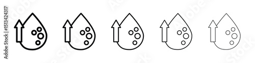 High cholesterol icon Outline and flat style designs
