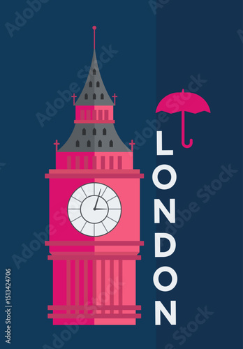 London Big Ben vector illustration