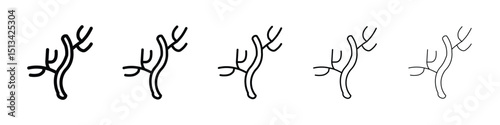 Human artery icon Outline and flat style designs