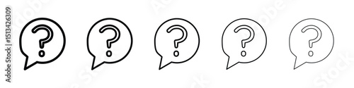 Interrogation icon Outline and flat style designs