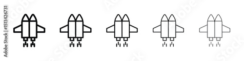 Jetpack icon Outline and flat style designs