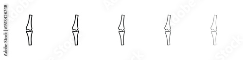 Joint icon Outline and flat style designs