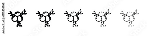 Juniper icon Outline and flat style designs