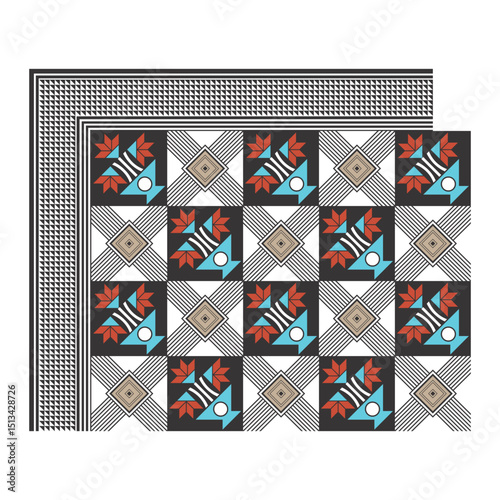  bedsheet design digital art use hand work and digital printing