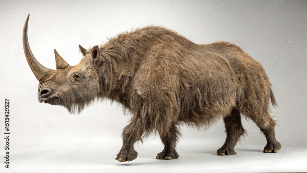 Fototapeta premium Elasmotherium on studio background
