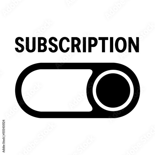 Subscription toggle switch icon for digital services