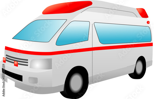 ambulance isolated on white