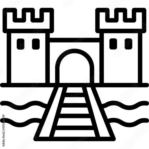 Minimal vector moat and bridge outline