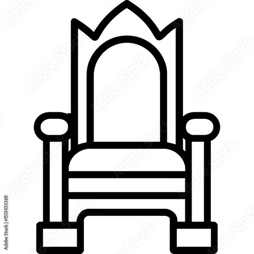 Minimalist throne outline icon