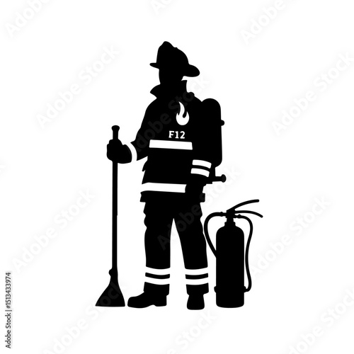 firefighter silhouette