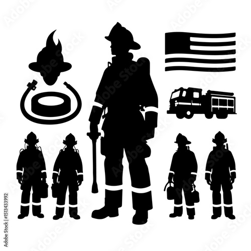 firefighter silhouette