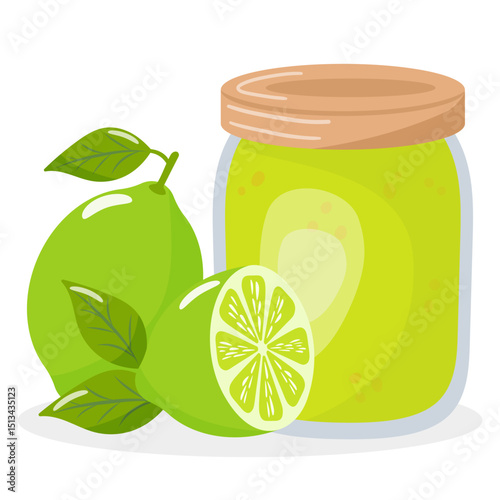 Jar of lime jam