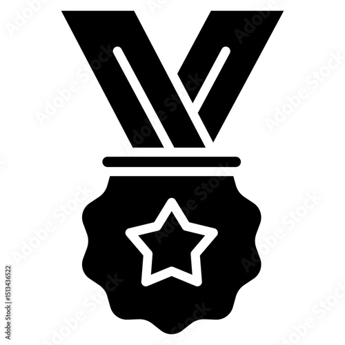 Medal glyph icon