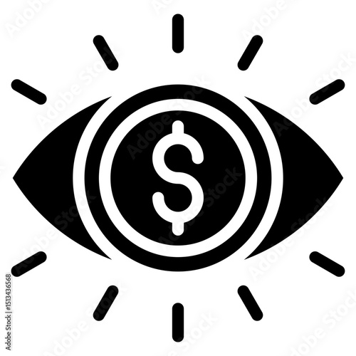 Vision glyph icon