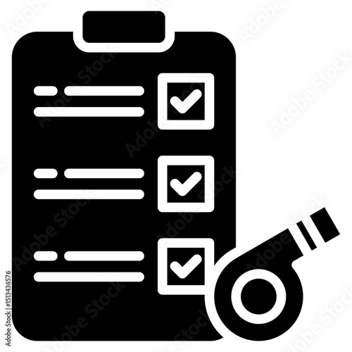 Coaching glyph icon
