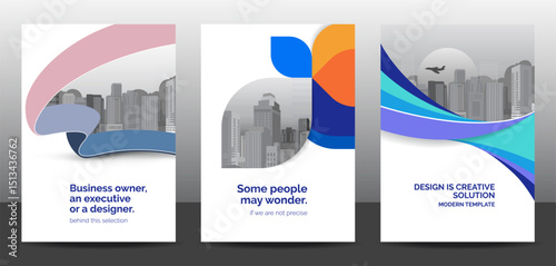 Template vector design set for Brochure, AnnualReport, Corporate Presentation, Portfolio, Flyer, layout modern, posters collection Eps10	