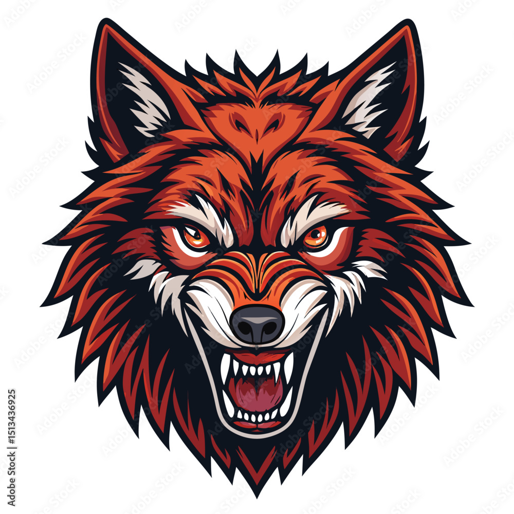 Fototapeta premium wolf head mascot