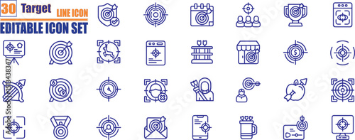 goal target mission success icon . stroke containing target, achievement, strategy, safety, motivation, winner, grow, mission, competition, aim, objectives, progress, task