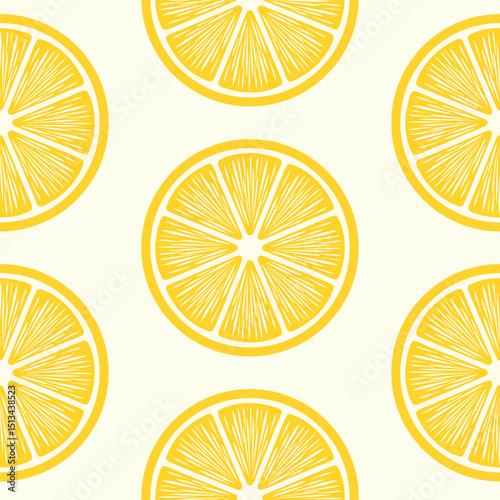 Seamless pattern with lemons on isolated background. Perfect summer themed design for spring and summer celebration. scrap booking, nursery decor, home decor, paper crafts, invitation design, textiles