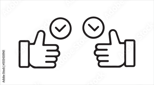 thumb up and down icons