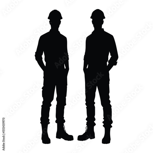 Silhouettes of People Standing Together in a Group