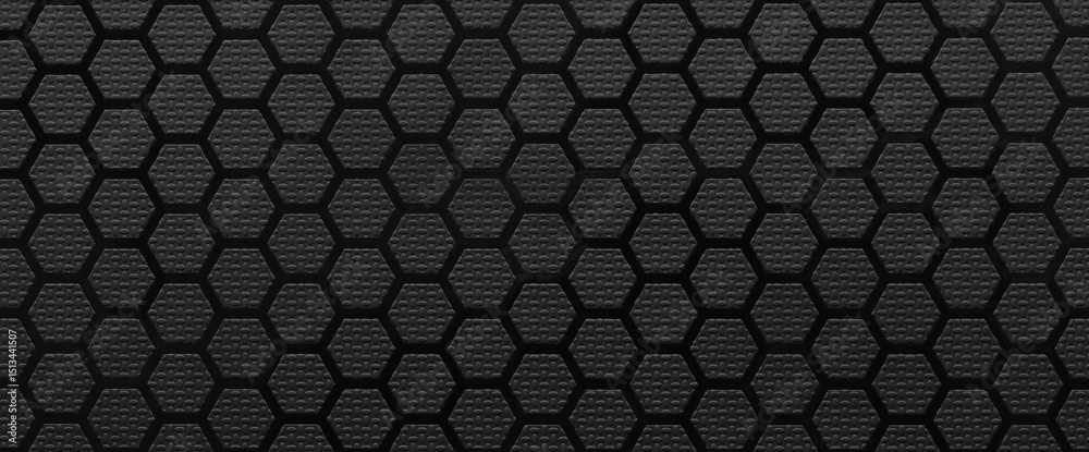 Black plastic hexagonal surface background texture Black plastic hexagonal surface background texture