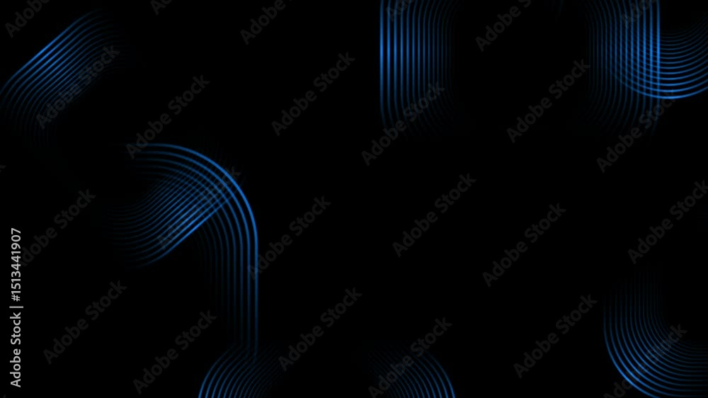Royal blue color shiny repeating parallel lines luxury design black loop able geometrical background