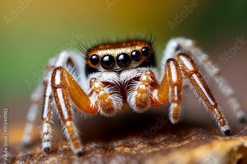Charming Little Spider Looking at Camera
