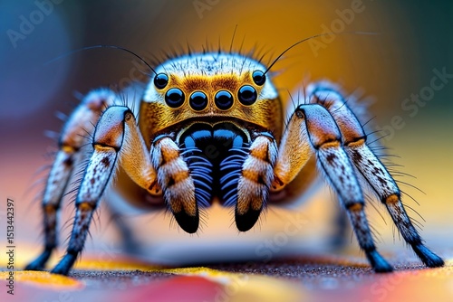 Macro Shot of a Small Jumping Spider
