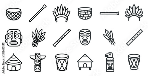 Cultural symbols and artifacts collection for traditional design use