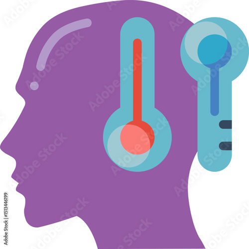 bipolar illustration on a white background        