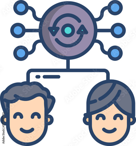 brainstorming illustration on a white background      