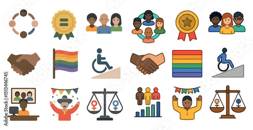 Diversity and inclusion symbols for equality and representation design