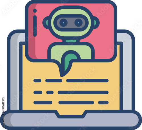 chatbot illustration on a white background       