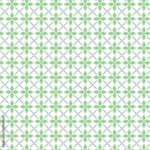 Arabian seamless pattern with green leaves