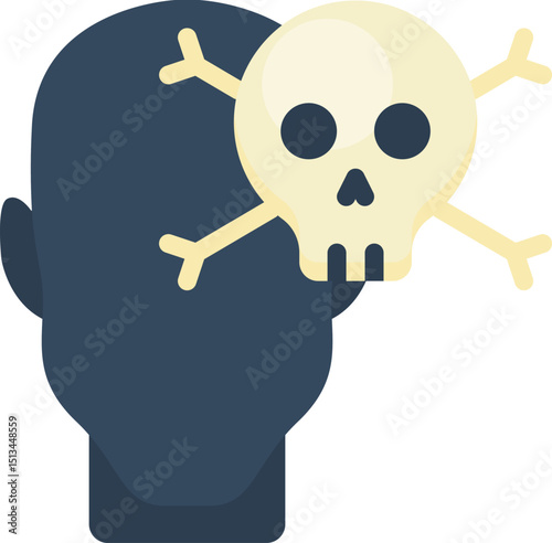 death illustration on a white background        