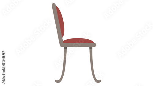 red chair isolated on white