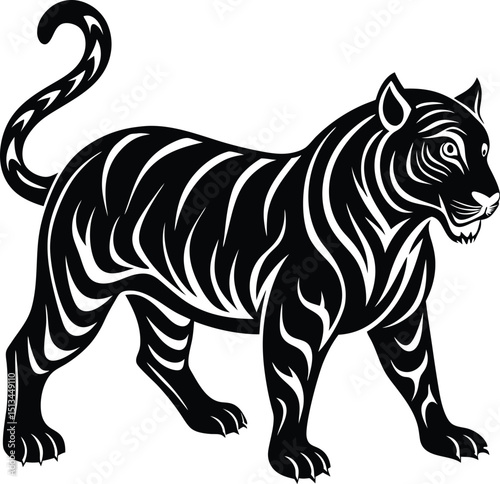 vector illustration of tiger