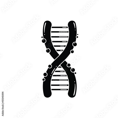dna strand on white background
