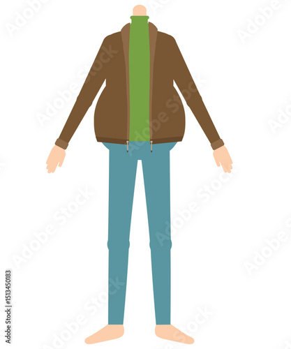 mannequin in a green shirt