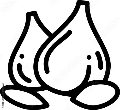 garlic illustration on a white background        