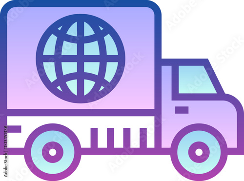 global distribution illustration on a white background       