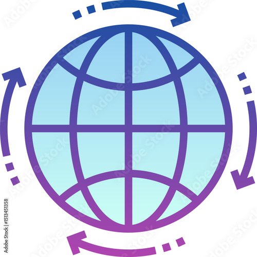 global distribution illustration on a white background       