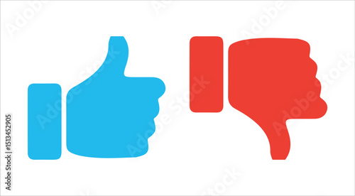 thumb up and down
