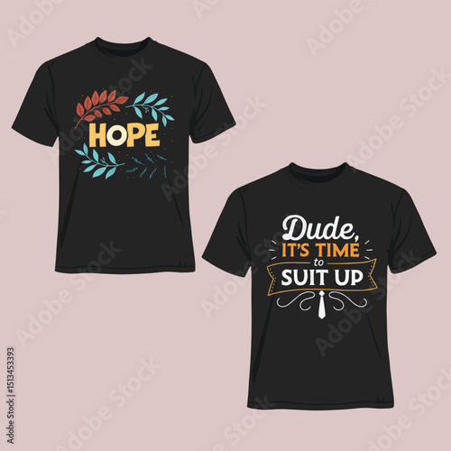 T-Shirt Design Mockup – Fashion Apparel Vector Template